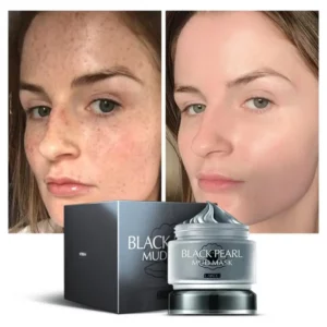 Black Pearl Mud Mask Face Deep Cleansing Purifying Clay Mask Acne Remove Blackhead Oil Control Whitening Facial Skin Care