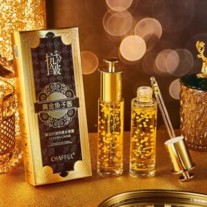 Gold Essence Liquid Hyaluronic Acid Serum Blue Copper Peptide Caviar Essential Oil Moisturizing Shrinks Pores Tightens Skin