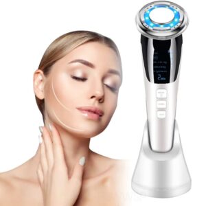 Ultrasonic Beauty Device Red blue Light Therapy Skin Rejuvenation Skin Tightening Eye Care Facial Cleansing Face Lift Massager