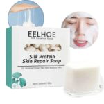 Goat Milk Soap Silk Protein Natural Organic Silk Protein Mask Soap Mites Acne Remove Blackhead Oil Control Moisturizer Skin Care
