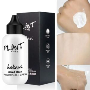 Goat Milk Lazy Face Cream Foundation Cream Moisturizing Makeup Waterproof Lasting Brighten Cover Dark Circles Maquiagem