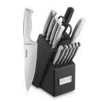 Stainless Steel Hollow Handle Knife Set With Block