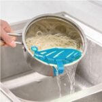 Rice Wash Filtering Baffle Sieve Beans Peas Washing Filter Drain Board Snap-type Leaf Shape Rice Cleaning Strainer Gadget