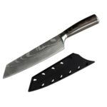 Damask Laser Kitchen Knife 8 inch Professional Japanese Chef Knives Stainless Steel Nakiri Knife Full Tang Meat Cleaver Slicer