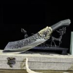 Longquan Knife Handmade Forged Steel Professional Kitchen Knives Utility Boning Cleaver Viking Barbecue Hunting Machete Knife