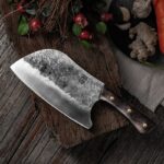 Traditional Handmade Forged Kitchen Knife Hammer Stainless Steel Chef's Chopper Cooking Knives Meat Slicer Butcher