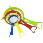 Hangable Plastic Fine Mesh Filter Colander Soy Milk Sieve Flour Sieve With Handle Juice And Tea Filter Kitchen Tool