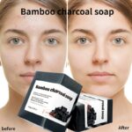 Bamboo Charcoal Hand Soap 100g Brightening Soap for Dark Skin Black Soap Skin Brightening Natural Soap Removing Dullness