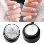 French White Nail Polish Nail Glue Stamper Tools For DIY Manicure Semi Permanent Nail UV Gel Long Lasting Nail Varnish Quick-dry