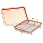 Kitchen Deep-fried Food Tray Filter Drain Basin Rectangle Crispy Mesh Fresh-keeping Basket Non-stick Oil Pan