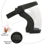 Transparent Full Face Shield Anti-fog Security Protection Shield Windproof Dustproof Anti-splash Kitchen Tools with Filters