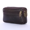 Vintage Men Cow Genuine Leather Wallets Small Money Purses Design Boy Coin Zipper Solid Colors Bag For Cash