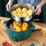 Multifunction Non-stick Pan Electric Cooking Pot Household Hot Pot Single/Double Layer Fast Heating Electric Rice Cooker