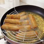 Durable Rust-proof Stainless Steel Semi-circular Frying Pan Shelf Heat-resistance Oil Drain Rack Shelves Tools