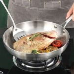 Stainless Steel Frying Pan, NonStick Pan Fried Steak Pot Uncoated Kitchen Cookware For Gas Stove and Induction Cooker