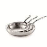Stainless Steel Skillet Uncoated Frying Pan Non Stick Cooking Pot 3-layer Pot Bottom Omelet Pan