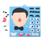 Face Expression DIY Toys Felt Fabric Handmade Stickers Children Emotion Puzzle Toys Kids Emotion Learning Aids