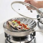 Folding Dish Steam Stainless Steel Food bun Steamer Basket Mesh Vegetable Cooker Steamer Expandable Pannen Kitchen Tool cooker