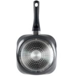 Aluminum SquareDiamond-Infused Ceramic Nonstick Induction Cookware Set Black