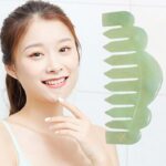 Natural Jade Hair Comb Head Massager Scalp Massage Comb Promote Blood Circulation In The Scalp Board Stone Hair Brush Comb