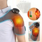Wireless Electric Heating Knee Vibration Massager Shoulder Leg Arthritis Physiotherapy Massage Pain Relief Knee Pad Massager
