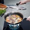 Stainless Steel Wok Honeycomb Non-Stick Pan Household Less Lampblack Induction Cooker Gas Stove Frying Pan Pan