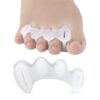 Silicone Toe Finger Separator 3 Hole Hallux Valgus Orthotics Bunion Care Overlapping Hammer Corrector Foot Care Tool 1