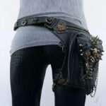 Motorcycle Steam Punk Waist Leg Hip Belt Banana Messenger Shoulder Bag Mobile Phone Waist Bag Fanny Packs Pack For Women Gothic 1