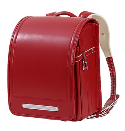 High quality Orthopedic School Bag Children PU leather Backpack For Boy And Girl Kid metal Hasp Japan Randoseru student book Bag 4
