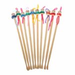Mini Doll Earpicks Wood Bamboo Ear Picks Wax Remover Cleaner Tool Health Care Ear Care 1