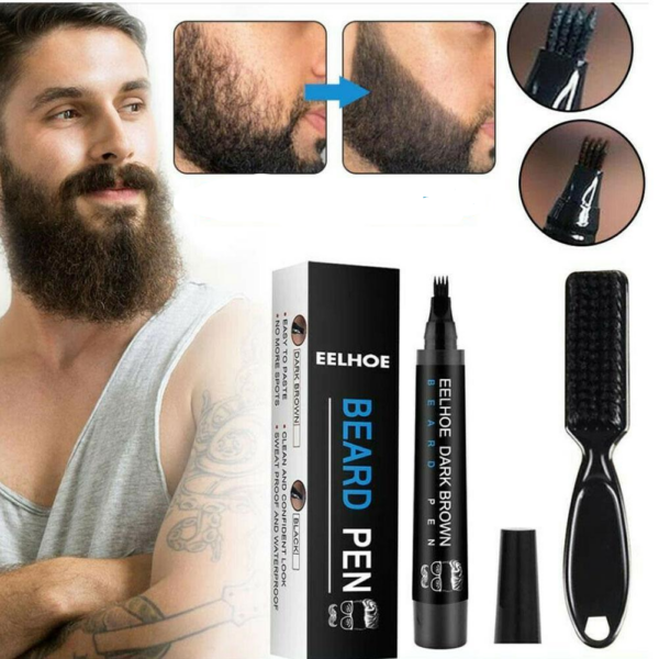 Men Beard Filling Pen Kit Face Moustache Repair Shape Mustache Styling Salon Repair Tool Bear Pencil Filler For Men