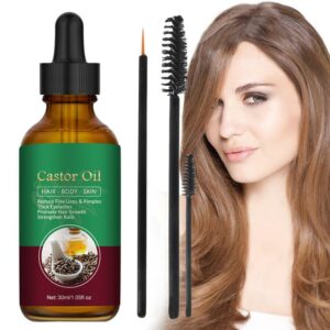 Hair Thickening Castor Oil Preventing Baldness Anti Hair Loss Nourishing Enhancing Roots Shining Hair Care For Men Women 1