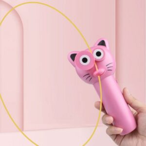 Electric Rope Transmitter Propeller Decompresses Toy Fun String Launcher Controller Flying Teases Cat Zipstring Kids 1