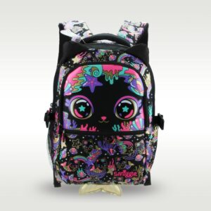 Smiggle Children's Schoolbag Female Cute Shoulder Backpack Black Cat Stationery 1