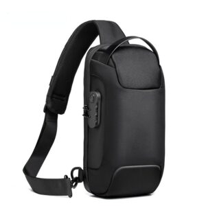 Carbon Fiber Streamline Anti-Theft Sling Bag Shoulder Bag Waterproof USB Man Crossbody Short Travel Messenger Designer 7