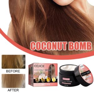 Coconut Bomb Nourishing Hair Mask Nutrition Infusing Repairs Hair Nourish Hair Essential Oil for Dry Hair Dropship Hair Care 1