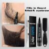 Beard Filling Pen Kit Beard Enhancer Brush Beard Coloring Shaping Tools Waterproof Black Brown Hair Pencil Man Cosmetic 1