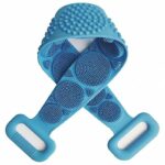 Silicone Body Scrubber Bath Brush Exfoliating Shower Brush Bath Belt Body Scrub Back Massage Brush Cleaning Strap Bathing Tools