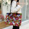 Fashion Camouflage Faux Fur Top Women'S Handbag 2022 Colorful Casual Totes Bag For Women Winter Plush Large 1