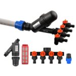 Screen Water Filter With Hose Quick Connector 4 Way Hose Splitters Joint Agriculture Irrigation Tool