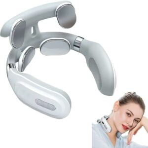 Cordless Portable Electric Neck Cervical Pulse Massager Relaxation Hot Compress Heads Muscle Pain Relief Health Care 1