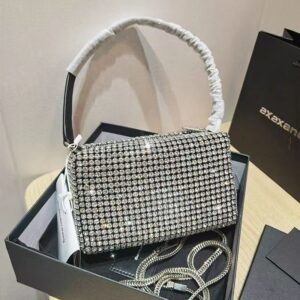 Fashion AW Wang Rhinestone Handbag New Trendy Diamonds Bag Crossbodybbag Shining Party Clutch Alexander Design 1