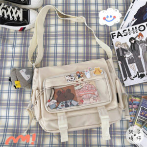 Style Crossbody Bag Women High School Girls JK itabag Transparent Pocket Book Bag Teenage Girls Messenger Bag ita bag 4