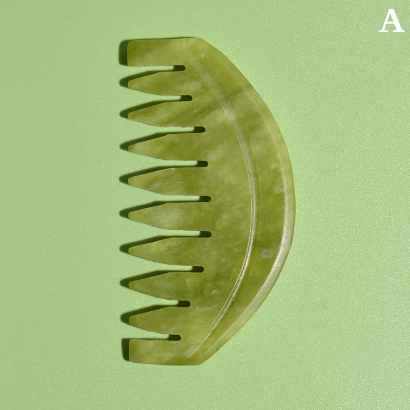 Natural Jade Stone Guasha Tools Massage Comb Body Acupuncture Stick Beauty Health Gouache Scraper Massager Face 2