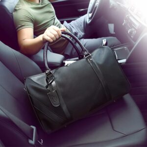 Men Business Travel Bag Solid Black Color Handbag Fitness Storage Bag Male Female Overnight Luggage Shoulder Bag 1