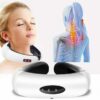 Electric Pulse Back and Neck Massager Far Infrared Heating Pain Relief Health Care Relaxation Tool 1