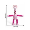 Suction cup telescopic tube giraffe a variety of shapes Stretch tube giraffe children's educational decompression toys 1