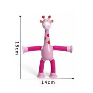 Suction cup telescopic tube giraffe a variety of shapes Stretch tube giraffe children's educational decompression toys 1