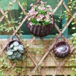 Flower Planter Wall Hanging Wicker Rattam Basket Plantable Plants For Indoor Outdoor