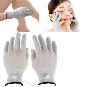 Tens Machine Conductive Electrode Massage Gloves Therapy Hand Massager Electrotherapy Lead Wire Beauty Gloves Health Care